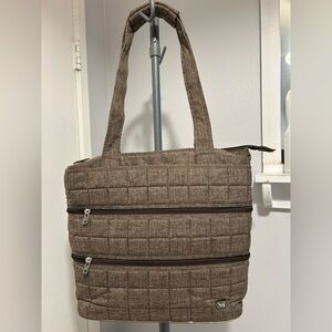 Lug Brown Quilted Travel Bag